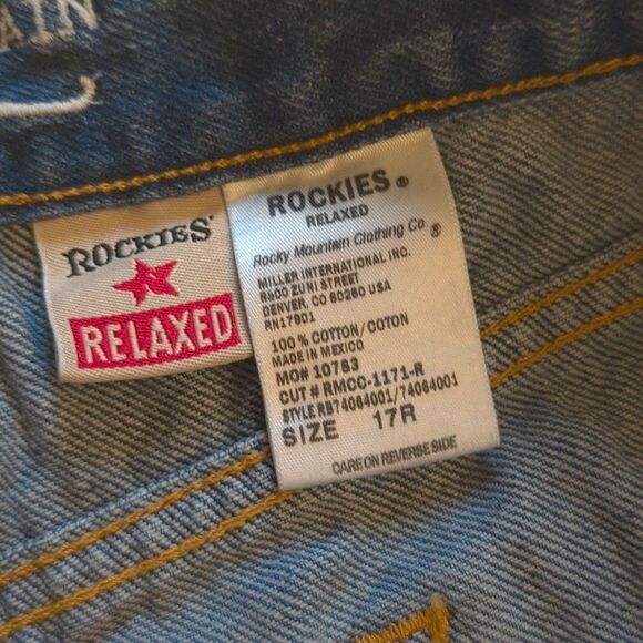 Rockies Relaxed Blue Jeans Western Size 17R - Picture 6 of 10